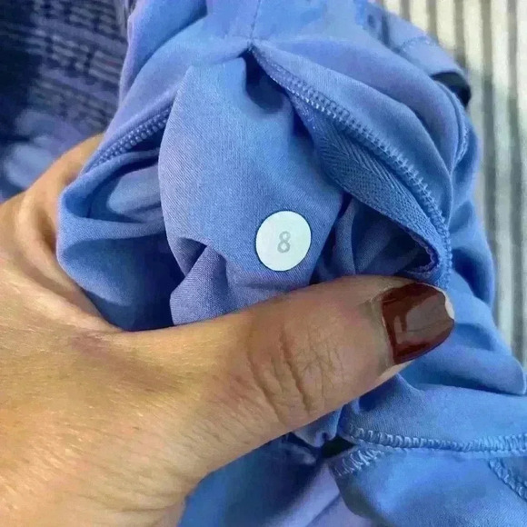 Lululemon Free Reign Short, size 8, color Lullaby Blue Black, Inseam 3.5” - Picture 16 of 16